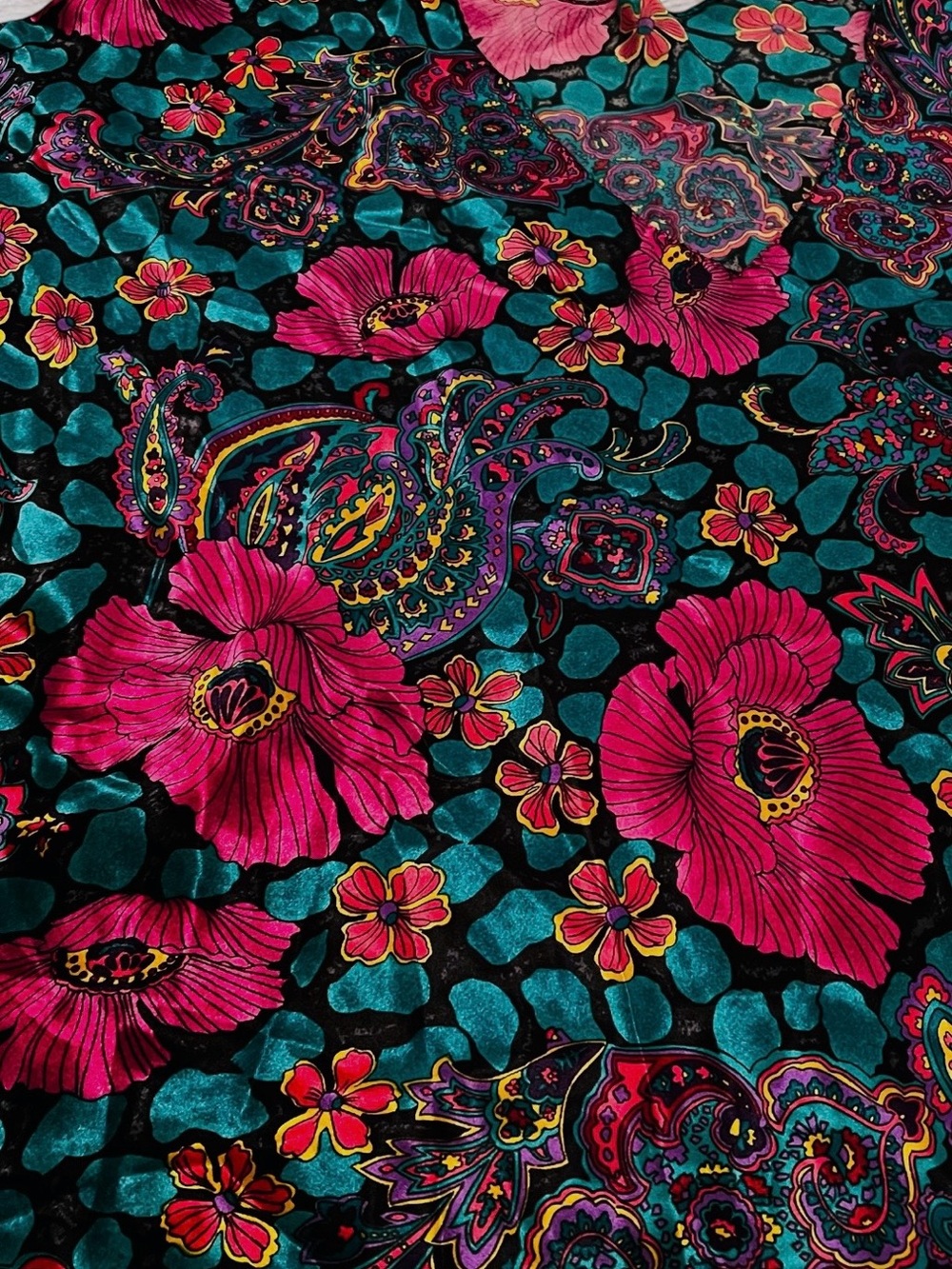 Vintage Intimate Pleasures Floral Print Short Sleeve Women's Top 22/24